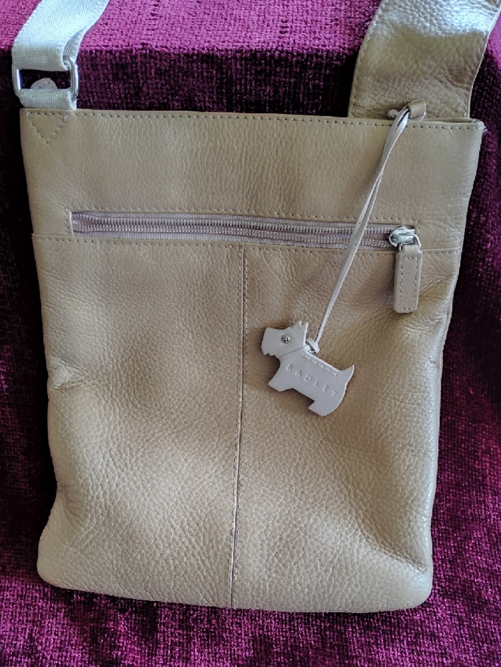 Radley London Leather Cross-Body Bag Camel Tan *FREE SHIPPING*
